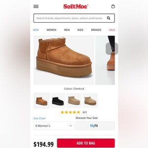 SOLD ❌ locally BNIB Ugg ultra mini classic platform size 8 chestnut